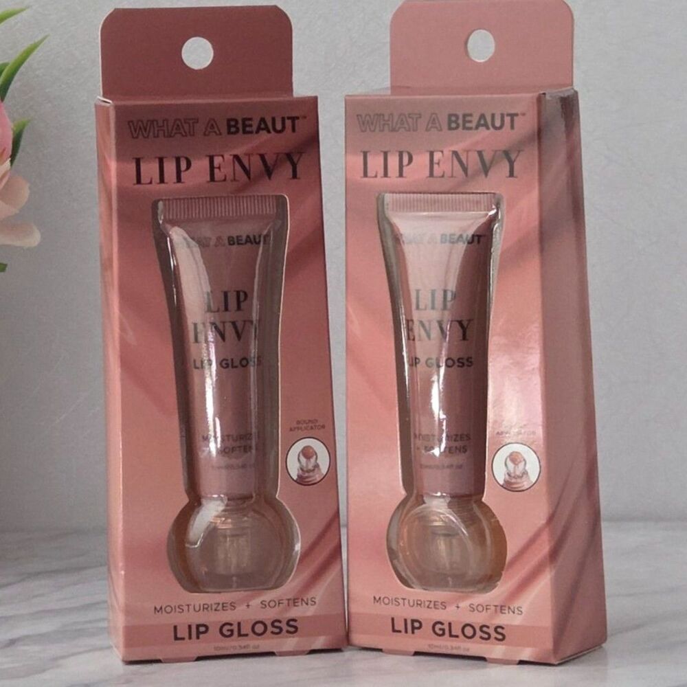 What A Beaut Lip Envy Moisturizing Lip Gloss #24 2-Pack NEW